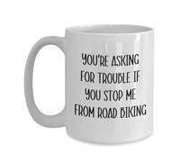 Mug Road Biking Coffee Cups Great Gift Idea Tea Cup Personalised with Your Text Ceramic Cup for Work for Best Friend Restaurants 330Ml