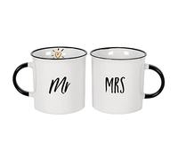 Mug Set | "Mr & Mrs" | H:10cm W:25cm D:9.5cm | pack of 2