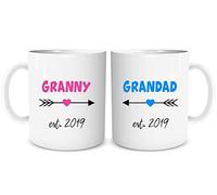 Mug Set Personalised Granny and Grandad Coffee Mugs Grandparents Gift Mug Cup Custom Present Christmas Birthday WSDMUG2049