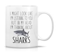 Mug Shark Lover Ceramic Cup Personalised with Your Text Tea Cup Custom for Work Men Women for Best Friend 330Ml