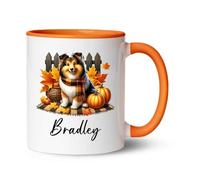 Mug Shetland Sheepdog Accent Ceramic Cup Personalised with Your Text Coffee Cups Great Gift Idea Coffee Mug Men Women for for Best Friend Kitchens 330Ml