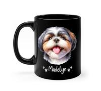 Mug Shih Tzu Black #2 Ceramic Cup Personalised with Your Text Tea Cup Custom Coffee Cups Kitchens for Work Restaurants 330Ml