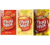 Mug Shot Pasta 6 Pack Bundle. 3 Flavours. 2 of Each: Roast Chicken; Macaroni Cheese; Tomato & Herb.