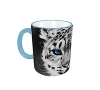 Mug,Snow Leopard Ceramic Cup Coffee Cup Tea Cup Suitable for Kitchen Restaurant Office 330 ml