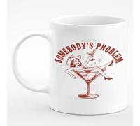 Mug Somebody's Problem Tea Cup Cappuccino Ceramic Cup Ceramic Coffee Mug for Men Women Restaurants Kitchens 330Ml