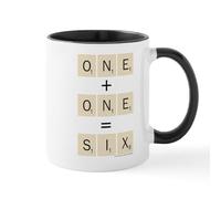 Mug Spelling Game One Plus One Six Tea Cup Cappuccino Coffee Mug Premium Ceramic Cup for Kitchens Work Men Women 330Ml