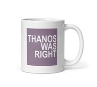Mug Thanos was Right with Perfectly Balanced As All Things Should Be Design Coffee Cup Stylish Ceramic Cups for Office Hot Brew Women