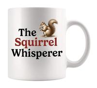 Mug The Squirrel Whisperer Squirrel Lover Ceramic Cup Personalised with Your Text Coffee Mug Cappuccino for Work Kitchens Restaurants 330Ml