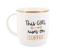 Mug | "This girl runs on coffee" | 1 Piece | White | 350 ml