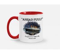 Mug Titanic Ahead Full Cruise Essentials Cruise Ship Captain Smiths 1912 Titanic Tea Cup Custom Ceramic Cup Ceramic Coffee Cups for Kitchens Men Women Work 330Ml