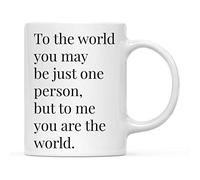Mug to The World You May Be Just One Person Mugs Special Moments 2PCS-330ML | Lightweight Coffee Cups Funny Tea Cup Work Leaving