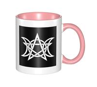 Mug Triple Moon Pentacle Pagan Tea Cup Personalised with Your Text Ceramic Cup Great Gift Idea for Men Women Work Restaurants 330Ml