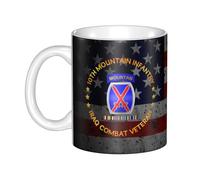 Mug Us 10Th Mountains Infantry Iraqi Combat Veteran Ceramic Cup Custom Tea Cup Great Gift Idea Coffee Mug for Men Women Restaurants Kitchens 330Ml
