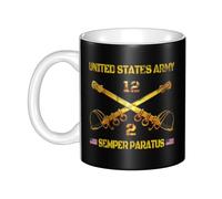 Mug Us 2Nd Battalion 12Th Cavalry Regiment Coffee Mug Premium Mugs Custom Coffee Cups for Men Women Best Friend Work 330Ml