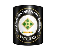 Mug Us 4Th Infantry Division Vietnam Service Combat Veteran American Flag Coffee Mug Cappuccino Tea Cup Great Gift Idea Mugs for Men Women Restaurants Best Friend 330Ml