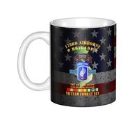 Mug Vietnam Combat Vet N Co 75Th Infantry 173Rd SSI Tea Cup Great Gift Idea Coffee Mug Cappuccino Ceramic Cup for Restaurants Men Women Kitchens 330Ml