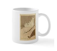 Mug Vintage Map of Buzzards Bay (1776) Ceramic Cup Custom Coffee Mug Cappuccino Coffee Cups for Work Men Women Kitchens 330Ml