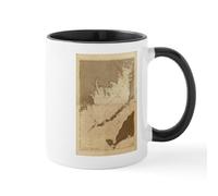 Mug Vintage Map of Buzzards Bay (1776) Ceramic Cup Premium Coffee Mug Cappuccino Coffee Cups for Restaurants Men Women Kitchens 330Ml