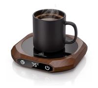 Mug Warmer, Coffee Mug Warmer for Desk with 3 Temps 55/65/75℃ & 1-9H Timer | 4h Auto Shut-off. 5.1-Inch Large Heating Plate Fits Most Mugs. for Office or Home Desk (Brown)