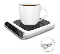 Mug Warmer for Coffee and Tea, Portable Cup Warmer for Travel, Office Desks, and Home, 3-Gears Adjustable