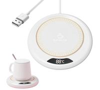 Mug Warmer - Smart USB Powered 3 Level Temperature Control, 20W Electric Heating Plate Stable Heat Distribution, Perfect Drink Heater for Coffee Tea Milk | Coaster for Kitchen Office Desk