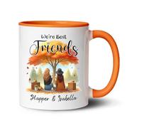 Mug We're Best Friend Accent Ceramic Cup Personalised with Your Text Coffee Cups Cappuccino Mugs Men Women for Kitchens for Best Friend 330Ml