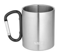 Mug with carabiner NILS Camp NC17110 Argenté 300 ml