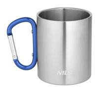 Mug with carabiner NILS Camp NC17110 Argenté 300 ml