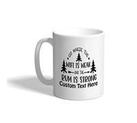 Mug with Handles Camping Camp Trees Go Where The Wi-Fi Mug Kitchen 330ml | Tea Cup Durable Coffee Mugs for Christmas Love's day Coffee