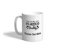 Mug with Handles Father's Day Dad I Love My Bearded Daddy Drinking Cup Hot | Cocoa 330ml Travel mug Novelty Tea Cups for Friends Tea New Home