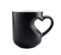 Mug With Heart Shaped Handle - Color Changing Ceramic Cups, Heat Activated Drinkware, Milk Juice Mug, Temperature Sensitive Cup | Gift Idea For Women Men Children Family Workplace Thui