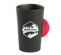 MUG With Real Climbing Holds | Rock Climber Gift | Ceramic Adventure Cup With Professional Dam | Microwave Safe and Water Resistant (Red 7a)