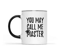 Mug You Can Call Me Master Funny Coffee Cup Humous Hot Drink Cup for Everyday Restaurant Friends