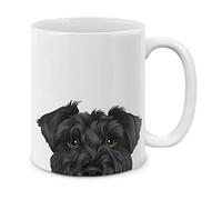 MUGBREW Black Miniature Schnauzer Dog Ceramic Coffee Mug Tea Cup, 11 OZ
