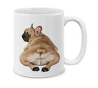 MUGBREW French Bulldog Butt Looking Back Ceramic Coffee Mug Tea Cup, 11 OZ