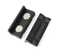 MUGE RACING 4" Vise Jaws Pads, Strongly Magnetic Aluminum Vice Jaws Pads, Professional Grade Multi-Purpose Vise Jaw Protective Inserts for Any Metal Bench Vice,Black