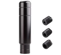 muge racing Aluminum Alloy Weighted Shifter Knob,5" Auto Gear Shift Knob with 3 Threaded Adapters M8 M10 M12,Fit Most Automatic Manual Vehicle-Black