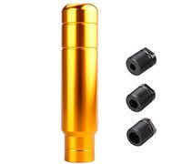 muge racing Aluminum Alloy Weighted Shifter Knob,5" Auto Gear Shift Knob with 3 Threaded Adapters M8 M10 M12,Fit Most Automatic Manual Vehicle-Gold