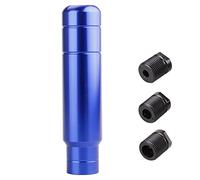muge racing Aluminum Alloy Weighted Shifter Knob,5" Auto Gear Shift Knob with 3 Threaded Adapters M8 M10 M12,Fit Most Automatic Manual Vehicle-Blue