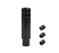 muge racing Aluminum Alloy Weighted Shifter Knob,5" Auto Gear Shift Knob with 3 Threaded Adapters M8 M10 M12,Fit Most Automatic Manual Vehicle-Carbon Fiber
