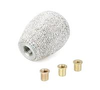 muge racing Bling Crystal Car Gear Shift Knob, Auto Interior AccessoriesGear Lever Shift Knob with 3 Adapters Universal for Most Vehicles(Oval)