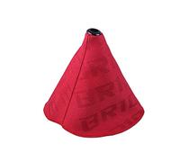 muge racing Car Gear Shift Boot Lever Knob Cover Durable Canvas Shift Knob Collars for Universal Car-Red
