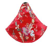 muge racing Car Gear Shift Boot Lever Knob Cover, Traditional-Chinese Style Durable Canvas Shift Knob Collars for Universal Car(Red Flower)