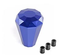 muge racing Car Gear Shift Knob, Diamond Universal Aluminum Shift Knob with 8/10/12mm Adapters(Blue)