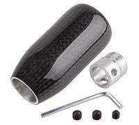 muge racing Carbon Fiber Gear Shift Knob, Car Gear Shift Knob with Adapter Universal for Most Cars