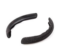 MUGE RACING Diamond Steering Wheel Cover, 2Pcs Universal Bling Steering Wheel Covers for Women Ladies (Black with Black Diamond)