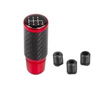 muge racing Gear Shift Knob,Car Gear Knob Shifter 6 Speed Universal Aluminum Gear Shifter Stick with 3 Adapters(Red)