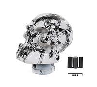 muge racing Gear Shift Knob Skull Head Car Gear Shifting Stick for Most Manual Auto Transmissions,Black