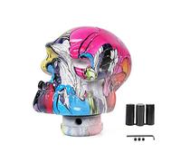 muge racing Gear Shift Knob Skull Head Car Gear Shifting Stick for Most Manual Auto Transmissions,Pink