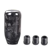 muge racing Gear Shift Knob,Universal Carbon Fiber Forged Pattern Car Manual Gear Shift Knob with 3 Adapters